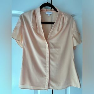Peach pullover blouse